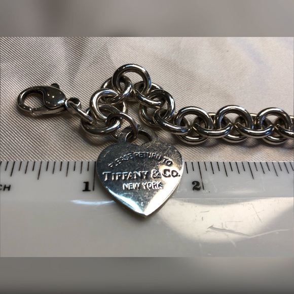 Tiffany RTT Heart Tag Bracelet 925 EUC - Picture 11 of 15